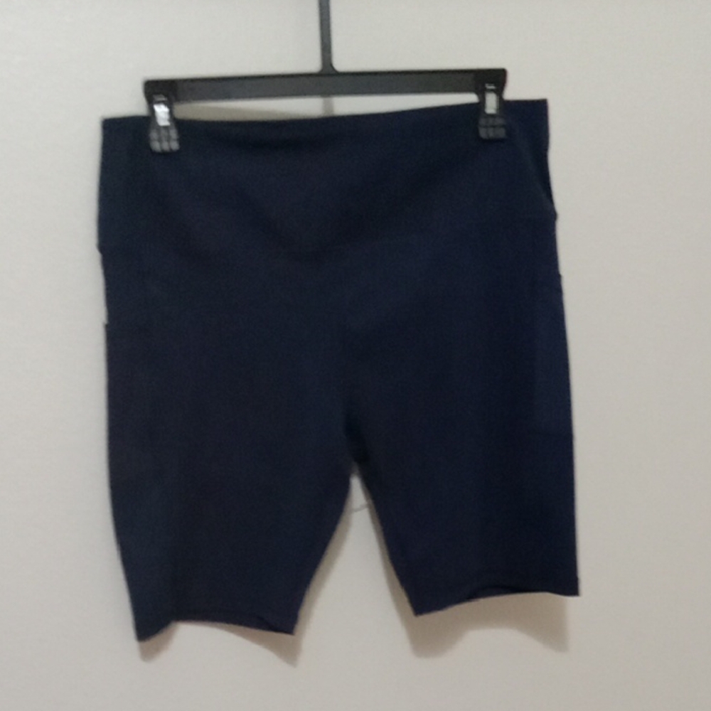 Beverly Hills Polo Club Blue Bike Shorts Stretchy Athletic Fit